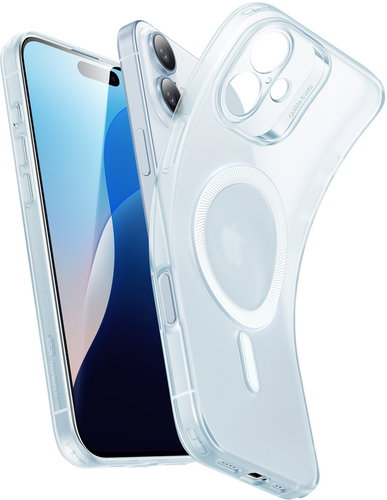 ESR Zero Clear Case (HaloLock), Compatible with iPhone 16 Plus, Frosted Blue - Phone Cover - Main image