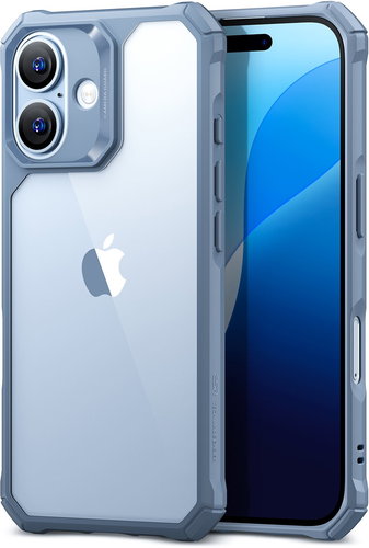 ESR Air Armor Clear Case, Compatible with iPhone 16, Clear Blue - Phone Cover - Main image