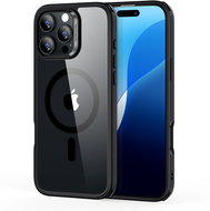 ESR Classic Hybrid Case (HaloLock), Compatible with iPhone 16 Pro, Clear Black - Phone Cover