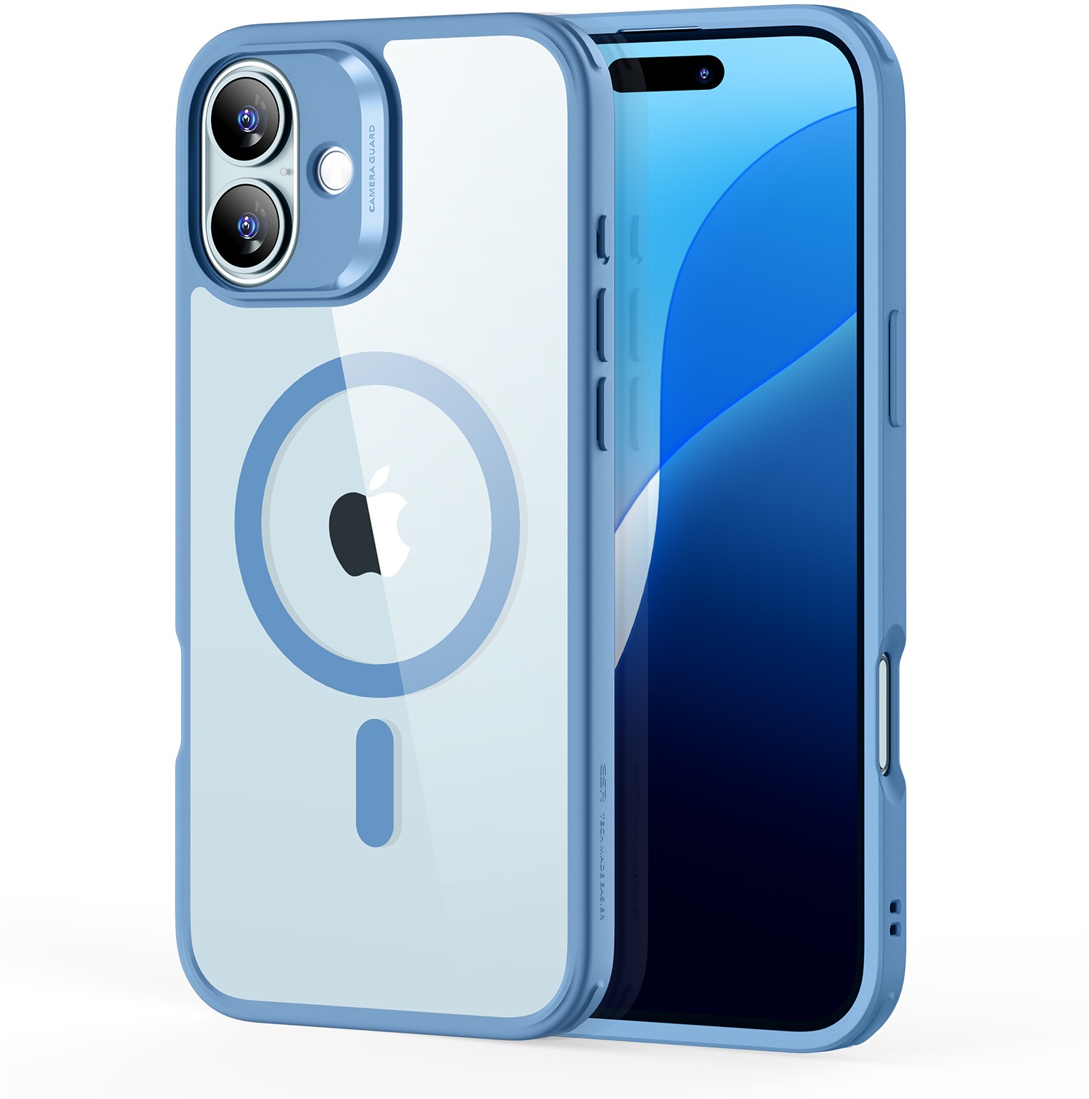 ESR Classic Hybrid Case (HaloLock) iPhone 16 Plus Clear Blue tok