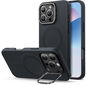 ESR Cloud Soft Case with Stash Stand (HaloLock), Compatible with iPhone 16 Pro, Black - Handyhülle