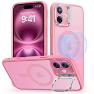 ESR Classic Hybrid Case with Stash Stand (HaloLock), Compatible with iPhone 16, Frosted Pink - Phone Cover