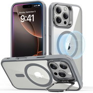 ESR Classic Hybrid Case with Stash Stand (HaloLock), Compatible with iPhone 16 Pro, Clear Grey - Phone Cover