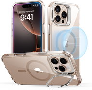 ESR Classic Hybrid Case with Stash Stand (HaloLock), Compatible with iPhone 16 Pro, Rose Gold Accent - Phone Cover