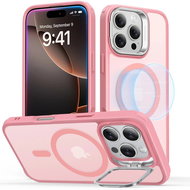 ESR Classic Hybrid Case with Stash Stand (HaloLock), Compatible with iPhone 16 Pro Max, Frosted Pink - Phone Cover