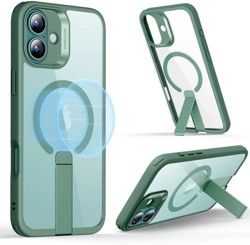 ESR Boost Flickstand Case (HaloLock), Compatible with iPhone 16, Clear Green - Phone Cover - Main image