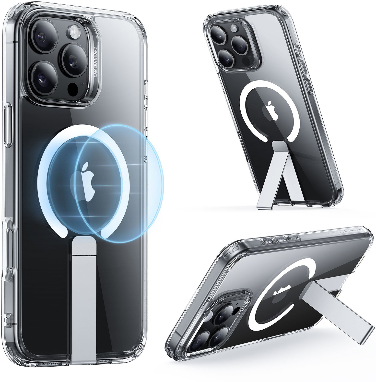 ESR Boost Flickstand Case (HaloLock) iPhone 16 Pro Max Clear tok