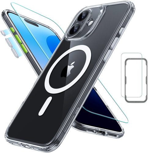 ESR Classic Pro Case (HaloLock) Set, Compatible with iPhone 16, Clear - Phone Cover - Main image