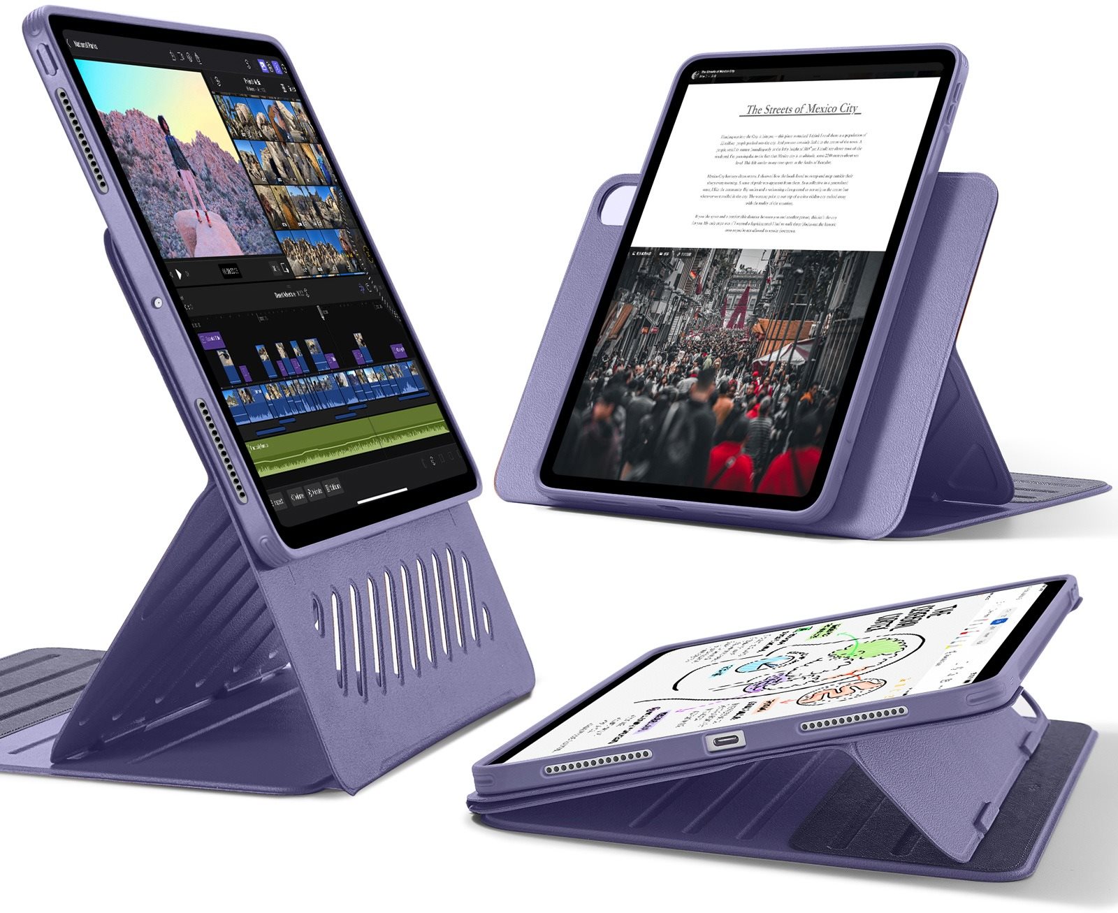 ESR Shift Magnetic Case, Compatible with iPad Pro 13 (2024), Purple