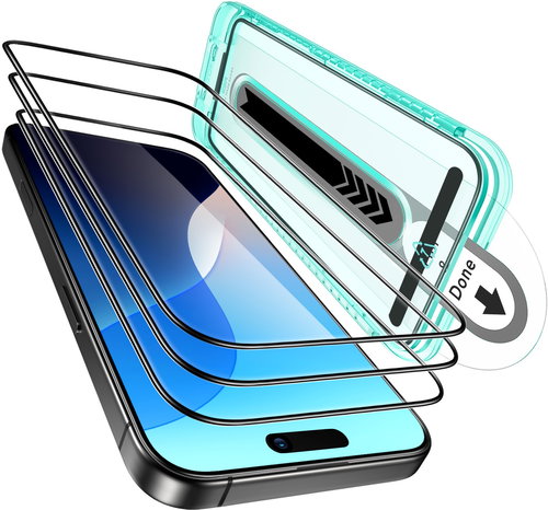 ESR Tempered-Glass Screen Protector, Compatible with iPhone 16 Plus, 3 Pack - Glass Screen Protector - Main image