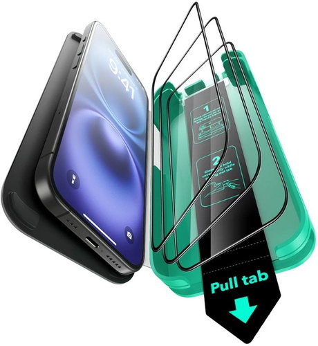 ESR Armorite Screen Protector, Compatible with iPhone 16, 3 Pack - Glass Screen Protector - Main image