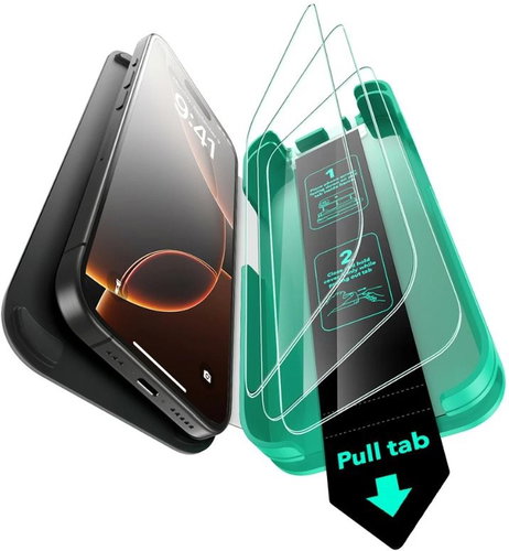 ESR Armorite Screen Protector, Compatible with iPhone 16 Pro, 3 Pack - Glass Screen Protector - Main image