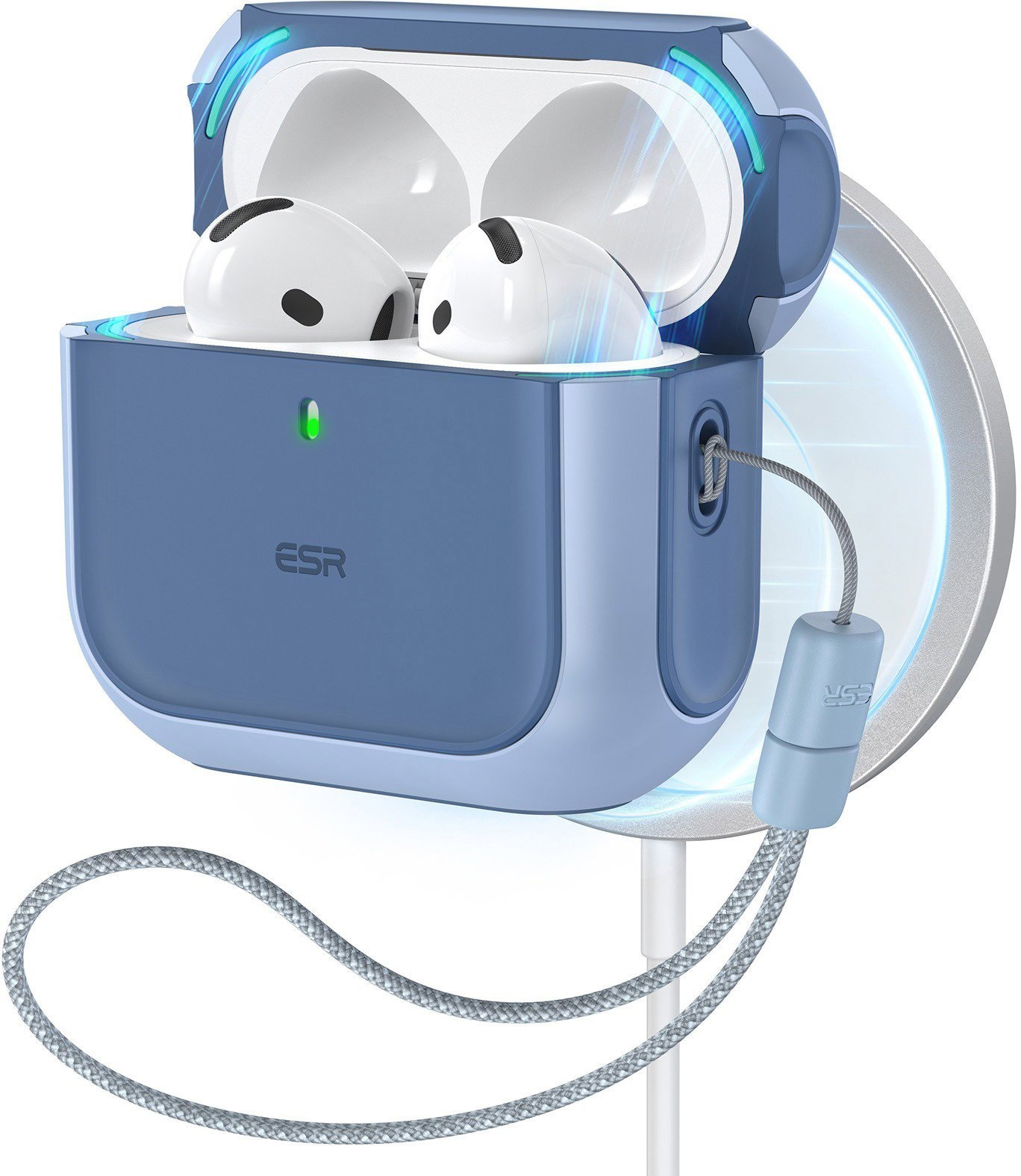 ESR Orbit Hybrid Case (HaloLock) AirPods 4 tok, Blue