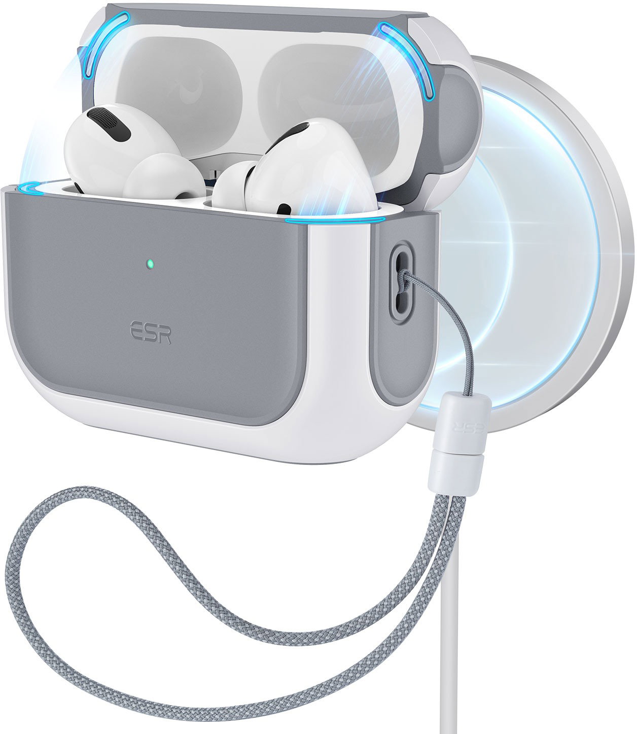 ESR Orbit Hybrid Case with HaloLock for AirPods Pro 2022 tok - White