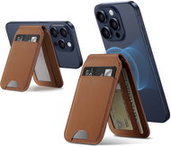 ESR HaloLock Vegan Leather Wallet Stand - Tan Suede -  MagSafe Wallet