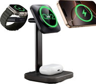 ESR HaloLock 3-in-1 Watch Wireless Charging Set, EU Plug, Black - Bezdrátová nabíječka