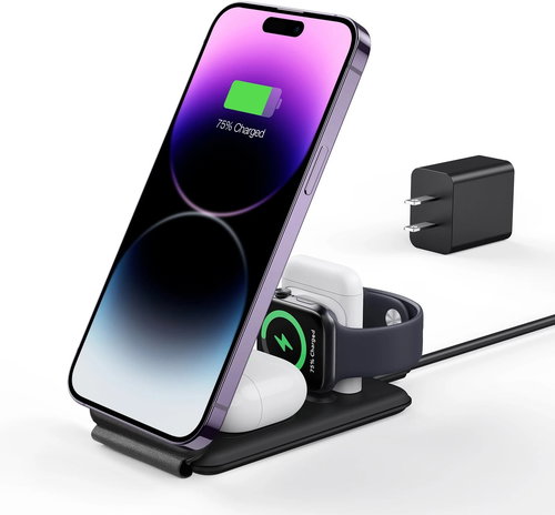ESR HaloLock 3-in-1 Watch Wireless Charging Set, JP Plug, Black - Vezeték nélküli töltő - Fő fotó