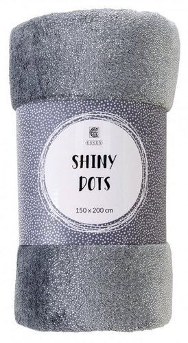 Essex Microfibre Blanket SHINY DOTS 150x200cm Dark Grey - Blanket - Main image