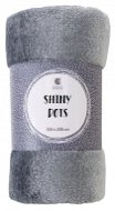 Essex Deka z mikrovlákna SHINY DOTS 150x200 cm tmavě šedá - Deka