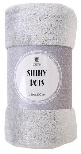 Essex Microfibre Blanket SHINY DOTS 150x200cm Light Grey - Blanket - Main image