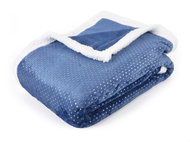 Essex Blanket - microfiber blanket with lambskin SPARK blue 150x200 cm - Bed Cover
