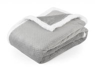Essex Microfiber blanket with lambskin SPARK dark grey 150x200 cm - Bed Cover