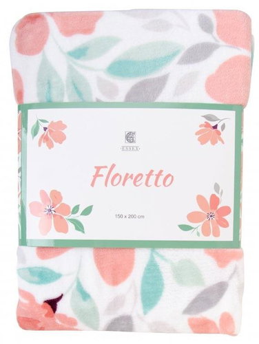 Essex Microfibre Blanket FLORETTO Pink 150x200cm - Blanket - Main image