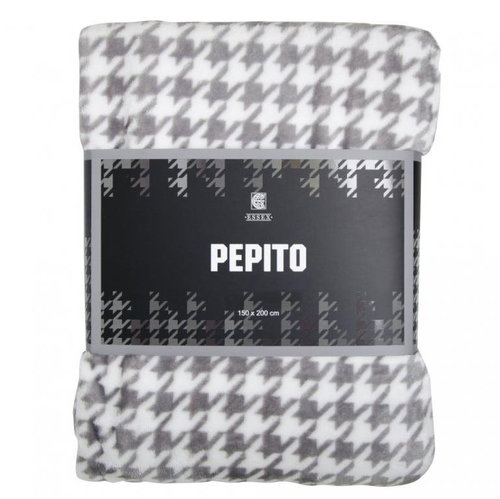 Essex Microfibre Blanket PEPITO 150x200cm Grey/White - Blanket - Main image