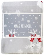 Essex Microfibre Blanket XMAS REINDEER Light Grey 150x200cm - Blanket