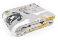 Essex Doggos grey, microfiber, 150 × 200 cm - Blanket