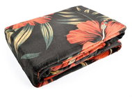 Essex Hibiscus black/red, microfiber, 150 × 200 cm - Blanket