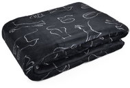 Essex Kiittens black, microfiber, 150 × 200 cm - Blanket