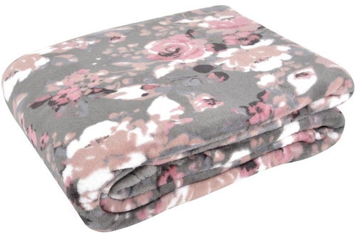 Essex Petals grey, microfiber, 150 × 200 cm - Blanket - Main image
