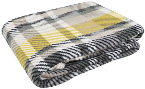 Essex Tartanne yellow, microfiber, 150 × 200 cm - Blanket - Main image