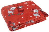 Essex Christmas microfiber blanket Festive vibes red, 130 × 170 cm - Blanket