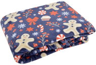 Essex Christmas microfiber blanket Festive vibes blue, 130 × 170 cm - Blanket