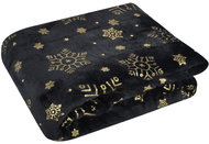 Essex Christmas microfiber blanket Shimmer black, 130 × 170 cm - Blanket