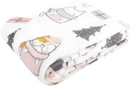 Essex Christmas microfiber blanket Winter fellows white, 150 × 200 cm - Blanket