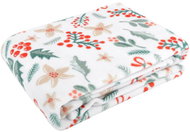 Essex Christmas microfiber blanket Winter vibes white, 150 × 200 cm - Blanket