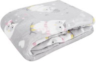 Essex Christmas microfiber blanket Xmas time silver owls motif D, 150 × 200 cm - Blanket