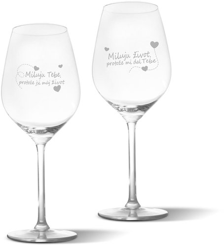 SABLIO - I love life because it gave me you. 2×350 ml - Glass - Main image