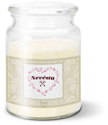 SABLIO - Nevěsta srdce 500 g - Svíčka - Main image