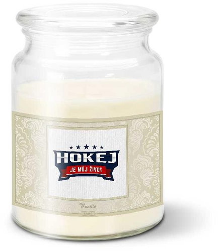 SABLIO - Hokej je můj život 500 g - Svíčka - Main image
