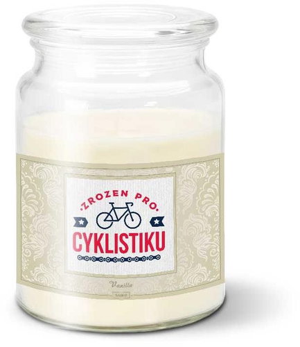 SABLIO - Zrozen pro cyklistiku 500 g - Svíčka - Main image