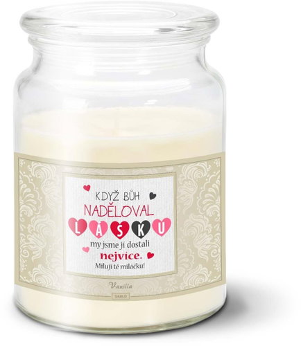 SABLIO - Když Bůh naděloval lásku 500 g - Svíčka - Main image
