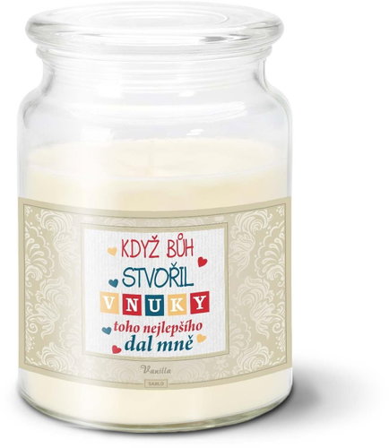 SABLIO - Když Bůh stvořil vnuky 500 g - Svíčka - Main image