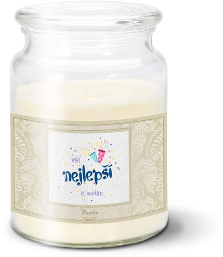 SABLIO - Vše nejlepší k svátku 500 g - Svíčka - Main image