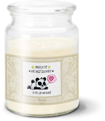 SABLIO - Miluji tě víc než šlofíky 500 g - Svíčka - Main image