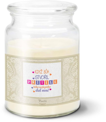 SABLIO - Když Bůh stvořil přítele 500 g - Svíčka - Main image