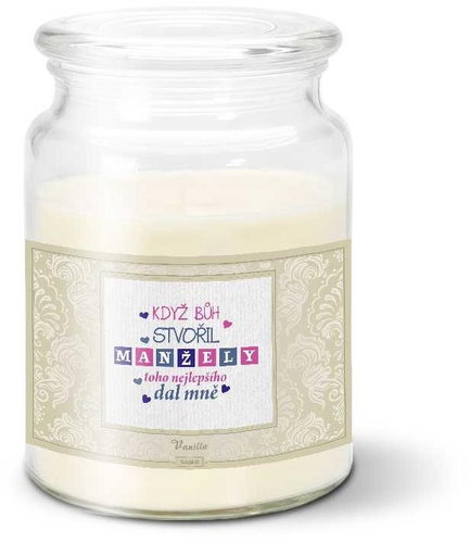 SABLIO - Když Bůh stvořil manžely 500 g - Svíčka - Main image